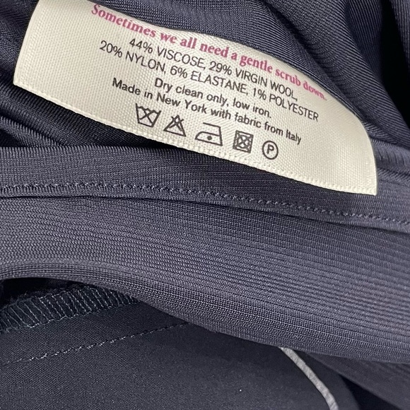 MM Lafleur The Bowery Skirt Navy Slant Stripe Sz 2 Italian Wool Blend 22 - Picture 7 of 8